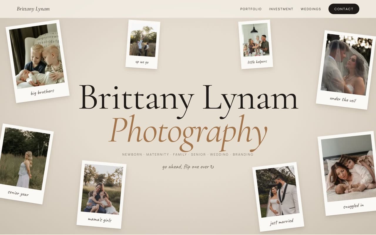 Brittany Lynam Photography website (Photographer)