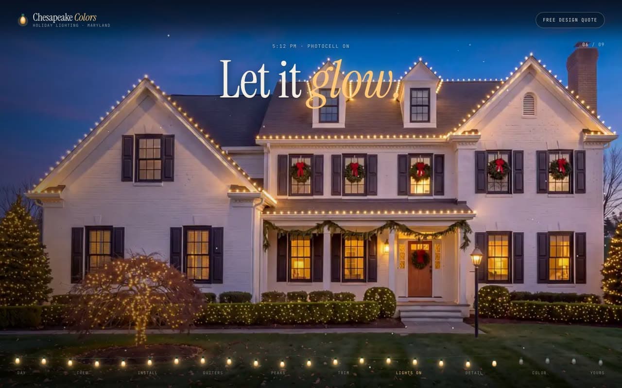 Chesapeake Colors website (Holiday lighting)