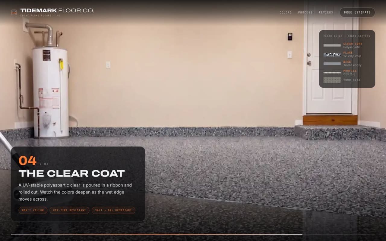 Tidemark Floor Co. website (Epoxy floors)